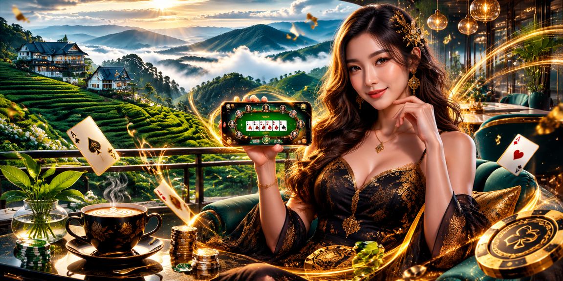 Permainan Teen Patti bergaya batik Malaysia di meja dalam talian